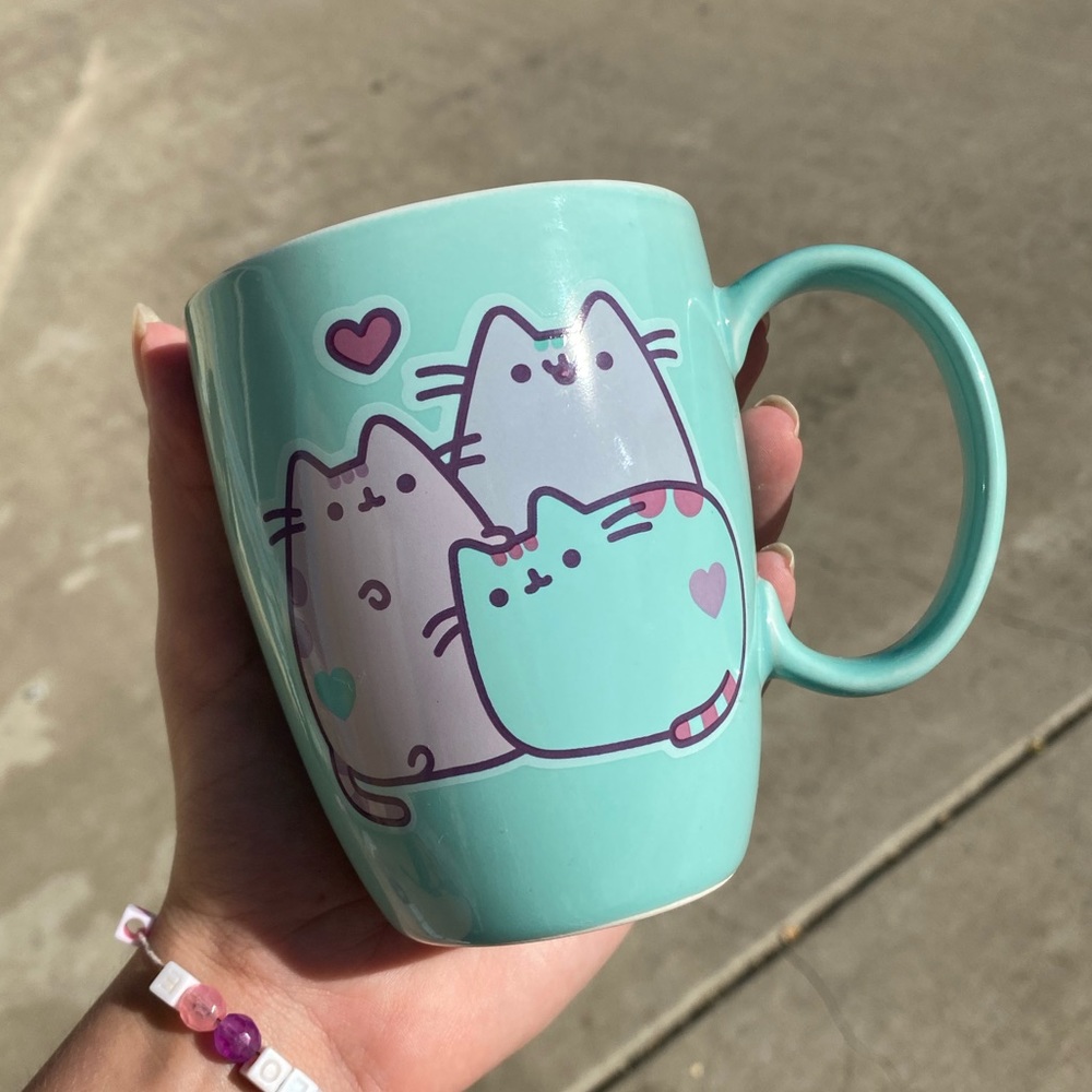 New Light Teal Pusheen Cat Mug